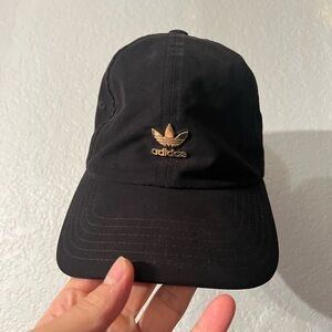 Adidas Black Cap with Gold Logo